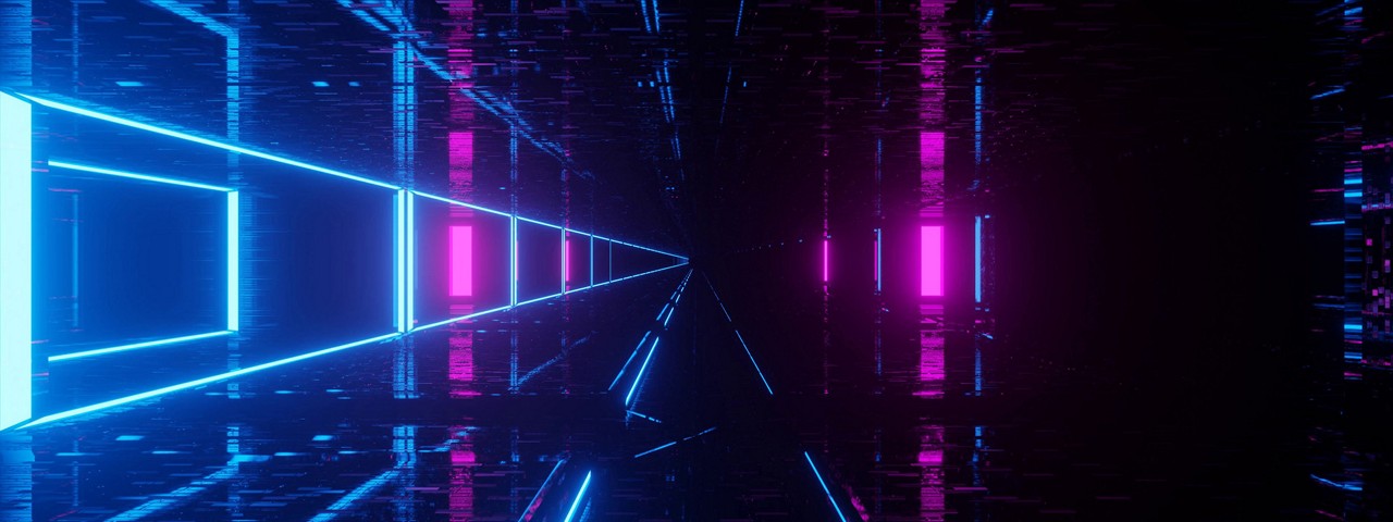 彩色线条和粒子